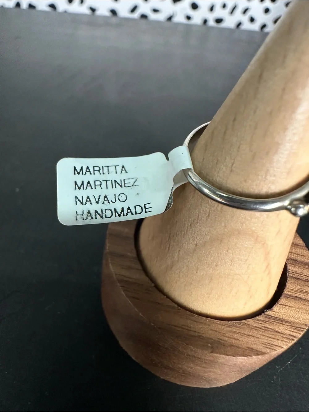 NWT Native Maritta Martinez Navajo Handmade Spiny Oyster Sterling Silver Ring 7
